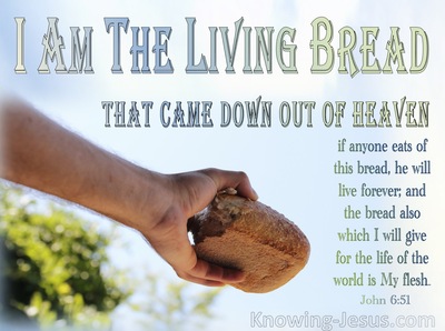John 6:51 The Living Bread From Heaven (blue)